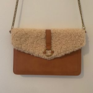 Cute brown and faux fur purse